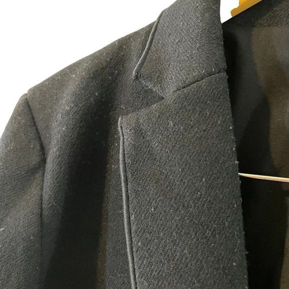 Ann Taylor Navy Blue Blazer Jacket Plus Size 16 Wool Cotton Blend Career Winter - Picture 6 of 8